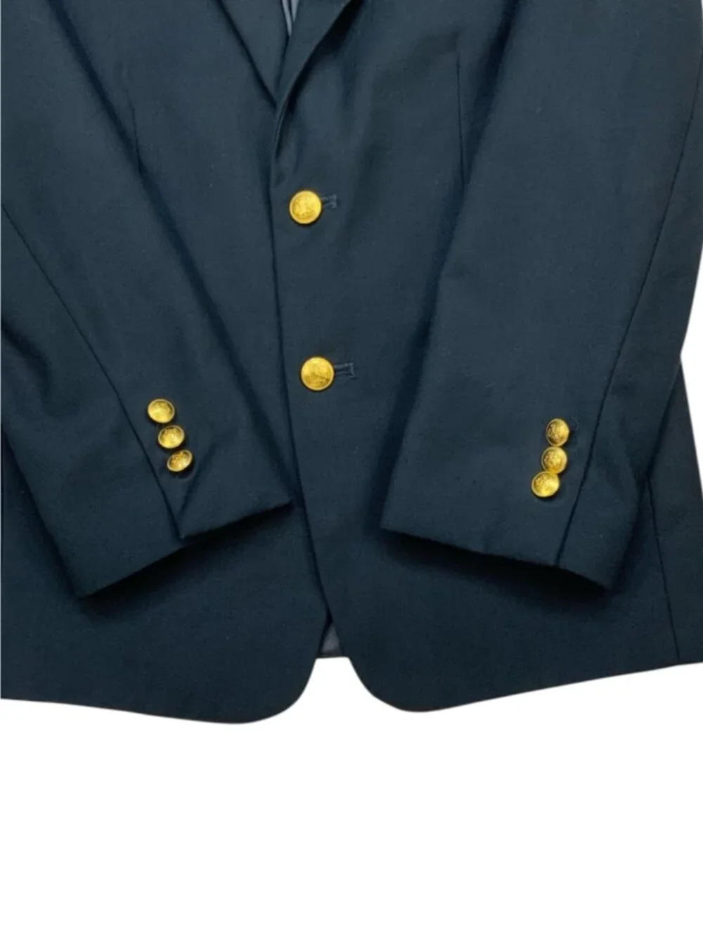Nautica Boys Brass Button Blazer Jacket 12 Navy Blue